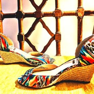 NWOT Impo stretch wedge shoes